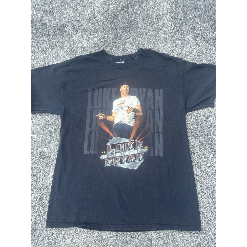 Luke Bryan 2014 Thats My Kind Of Night Tour T Shirt Mens L Black Country Music